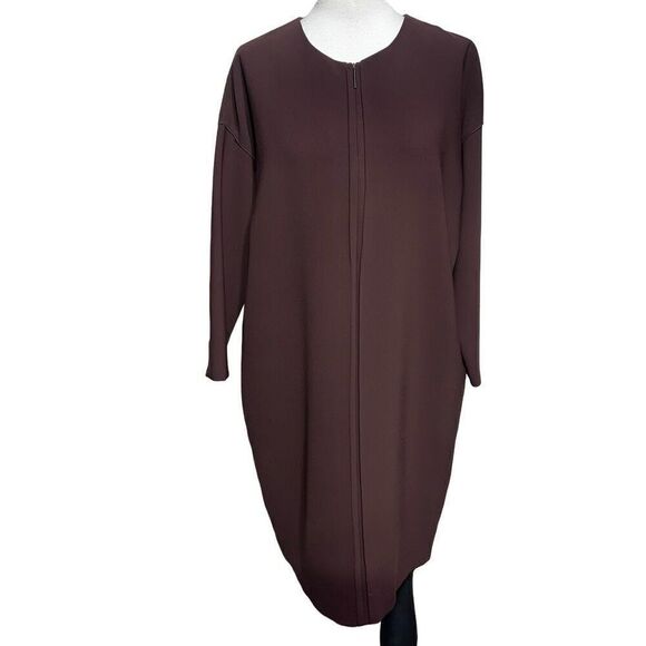 Vince Front Seamed Cacoon Dress Brown Size Small - Picture 1 of 5